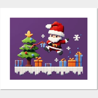 Christmas Santa embroidery style 29 Posters and Art